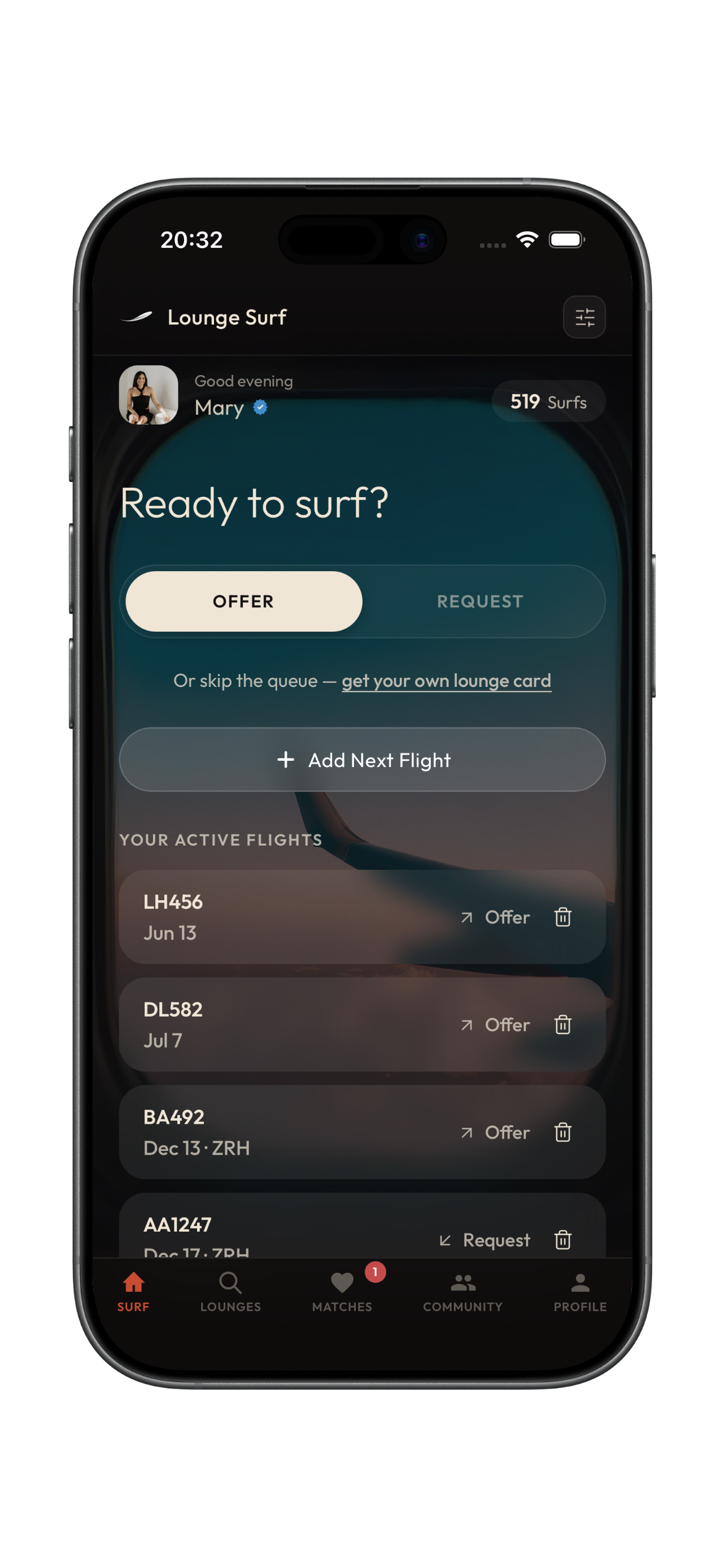 Lounge Surf — Ready to surf